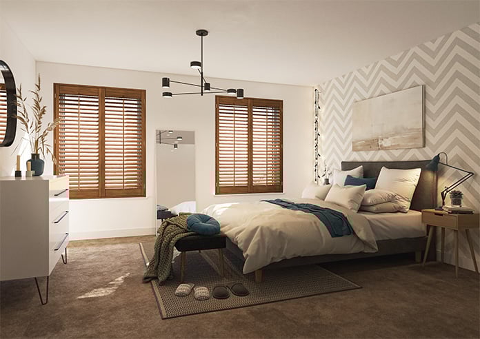 Kensington, Antique Cherry - Full Height Plantation Shutter - Image 7